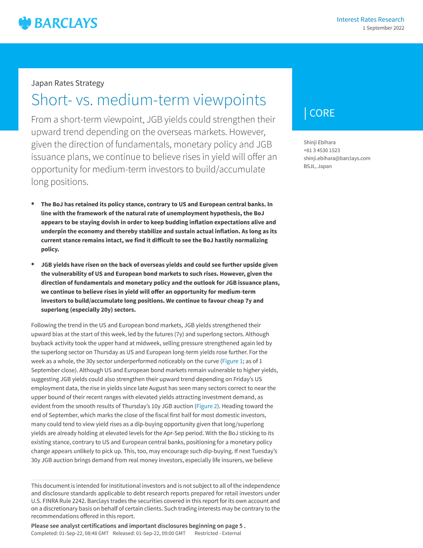 Japan Rates Strategy Short- vs. medium-term viewpointsJapan Rates Strategy Short- vs. medium-term viewpoints_1.png